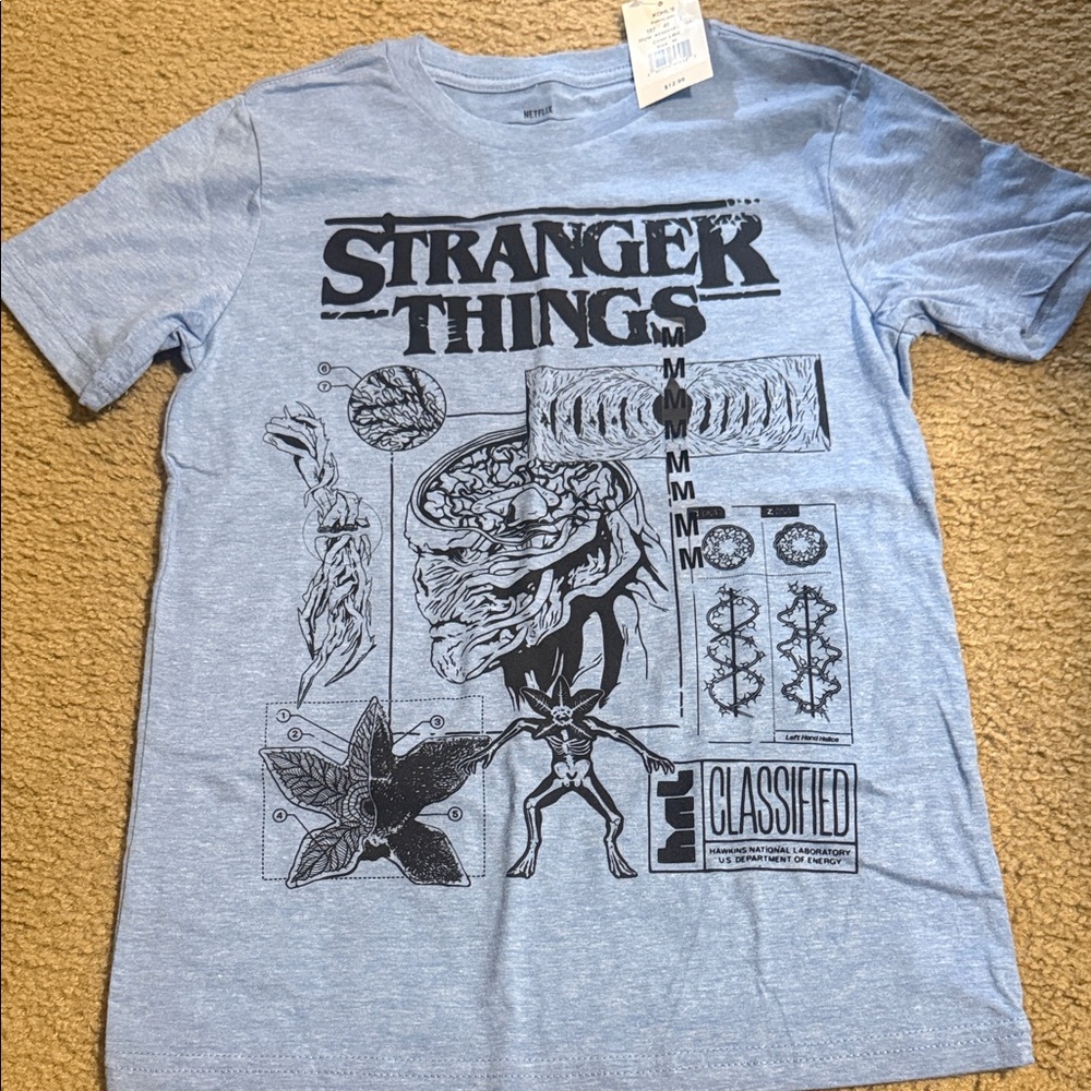 Netflix Stranger Things Kids Tee - Light Blue